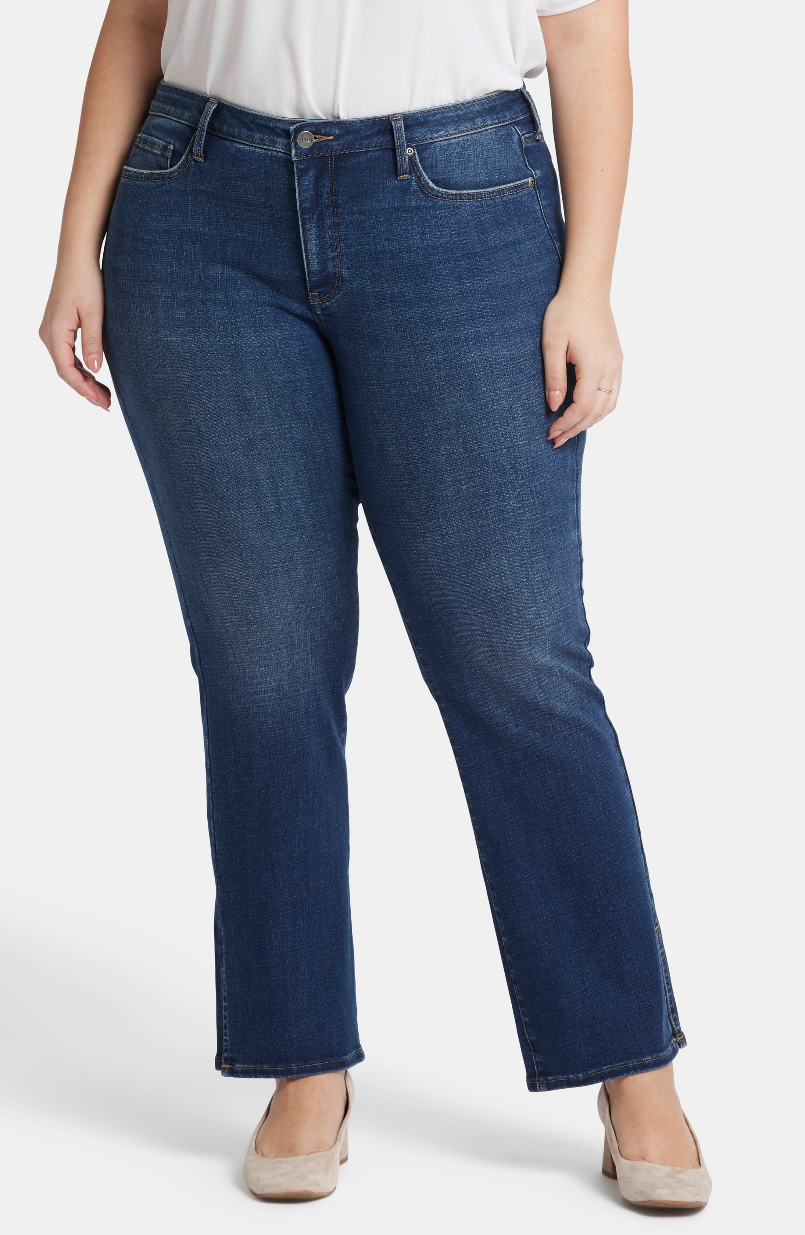Barbara Side Slit Bootcut Jeans