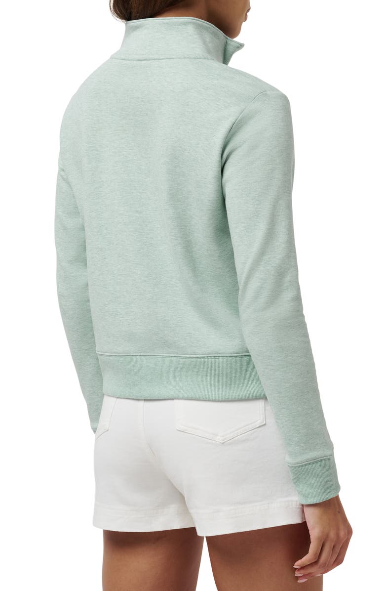 TravisMathew Cloud Half Zip Pullover, Alternate, color, Heather Ether