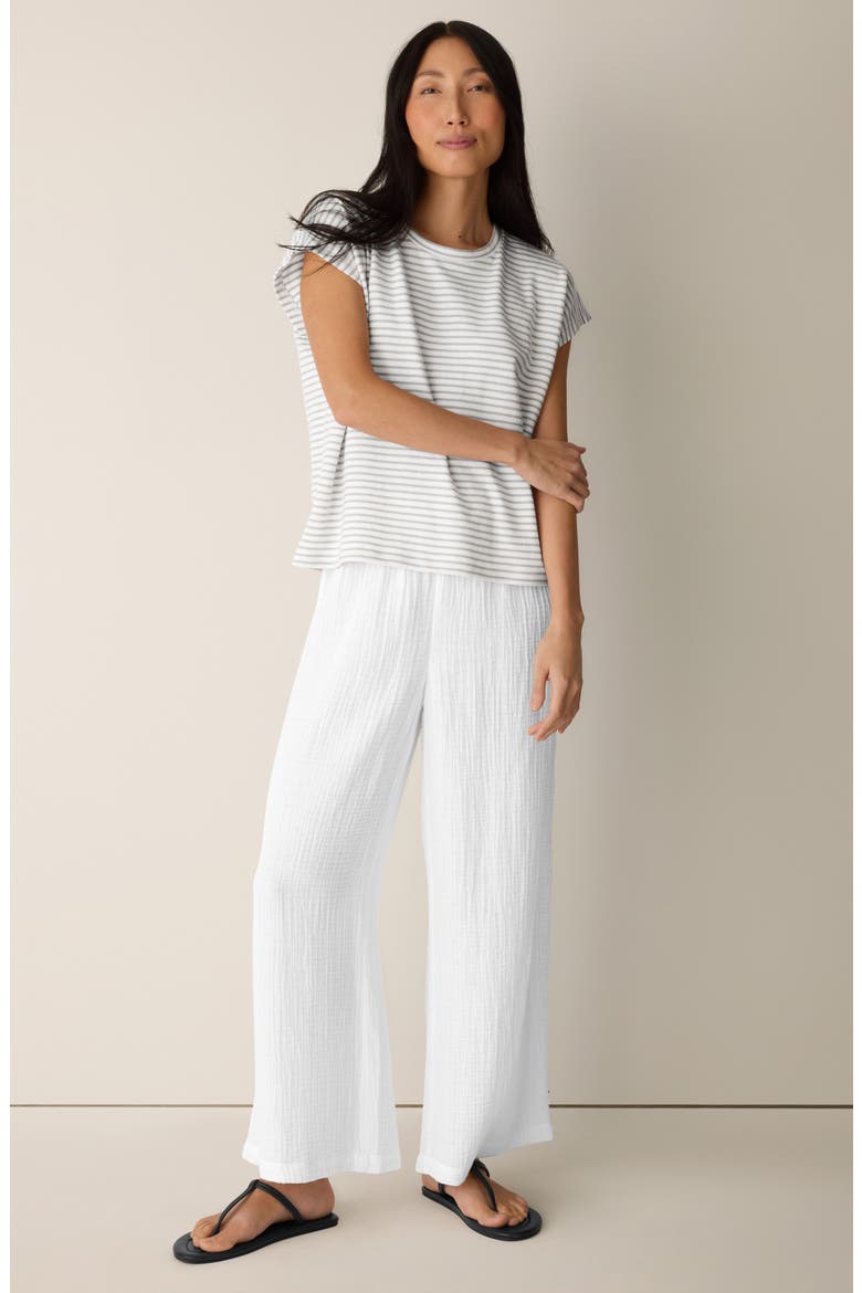 Stripe Organic Cotton T-Shirt, Alternate, color, CHALK