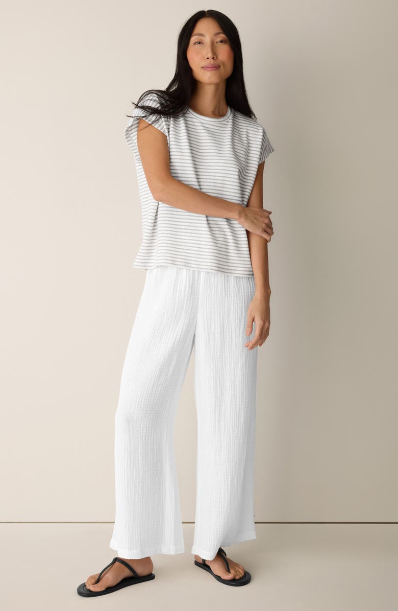 Eileen Fisher Stripe Organic Cotton T-Shirt, Alternate, color,