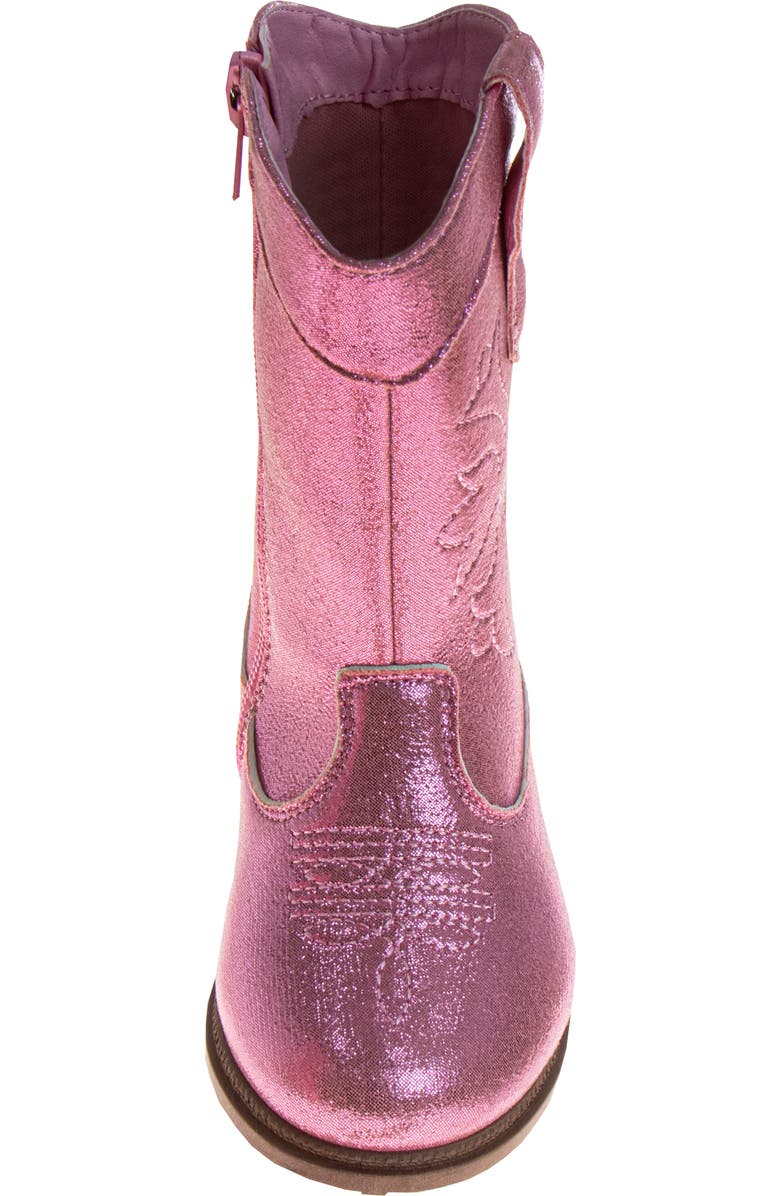 Laura Ashley Kids' Cowgirl Boot, Alternate, color, Pink Metallic