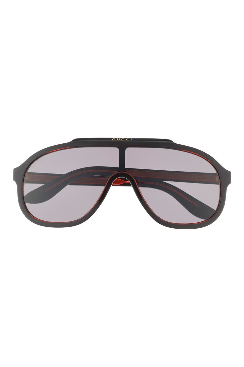 60mm Aviator Sunglasses, Main, color, BLACK BLACK GREY