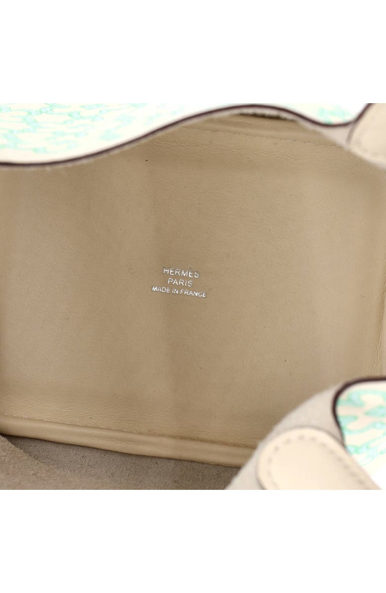 Pre-Owned Hermes Picotin Lock Bag Lucky Daisy Printed Swift Micro, Alternate, color, Nata