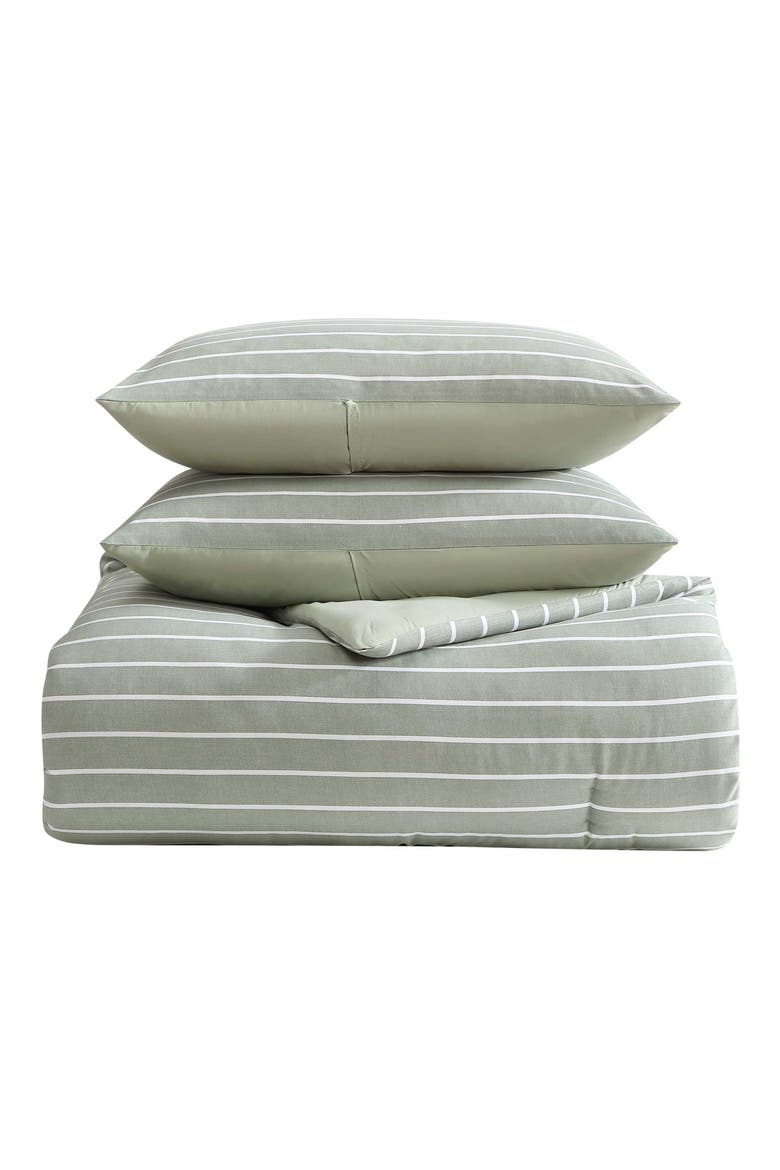 Park Stripe Comforter Set, Main, color, MEDIUM / DARK GREEN