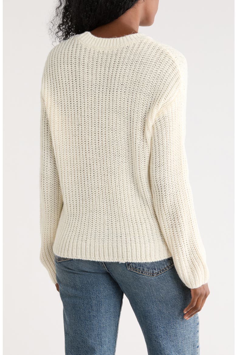 Amour Embroidered Pullover Sweater, Alternate, color, CREAM RED