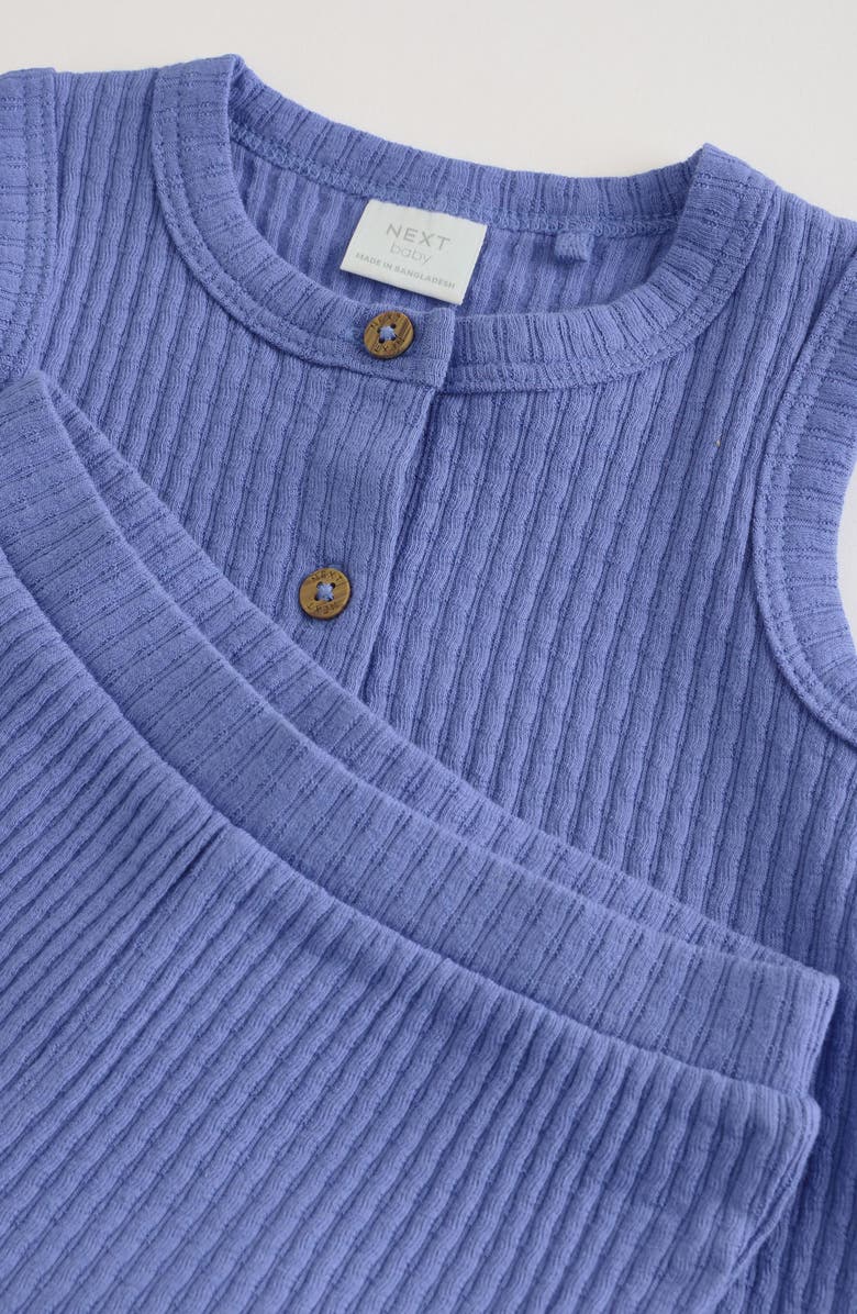 NEXT AOP Ribbed Vest & Pants Set, Alternate, color, Blue