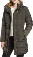 Cole Haan Quilted Down & Feather Fill Jacket with Faux Fur Trim