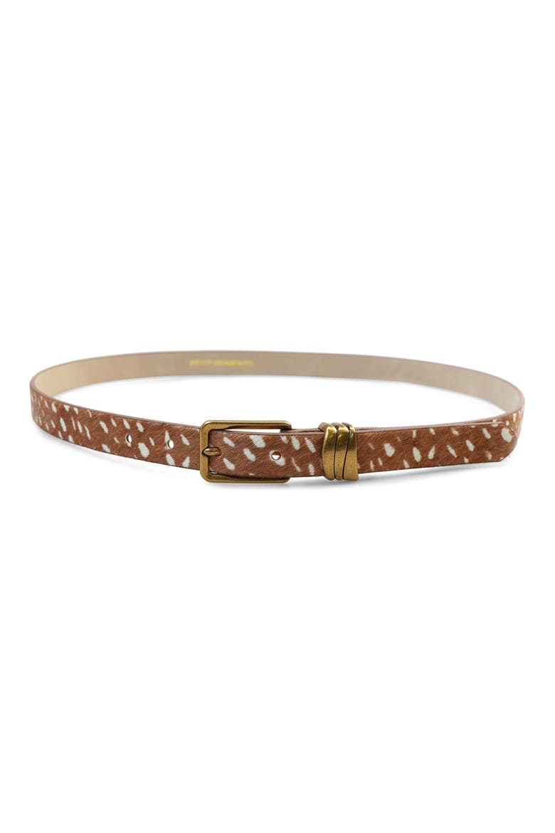 Bambi Genuine Calf Hair Belt, Main, color, GOLD