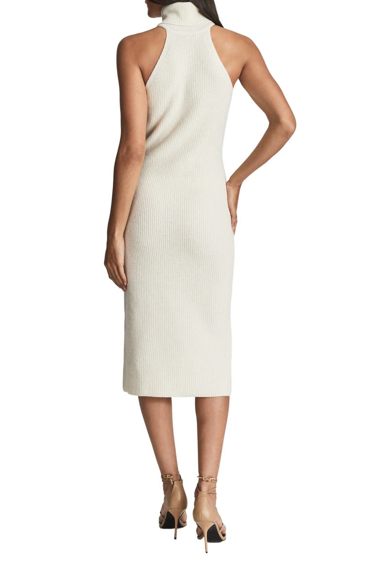 Clemmy Turtleneck Sleeveless Wool & Cashmere Dress, Alternate, color, CREAM