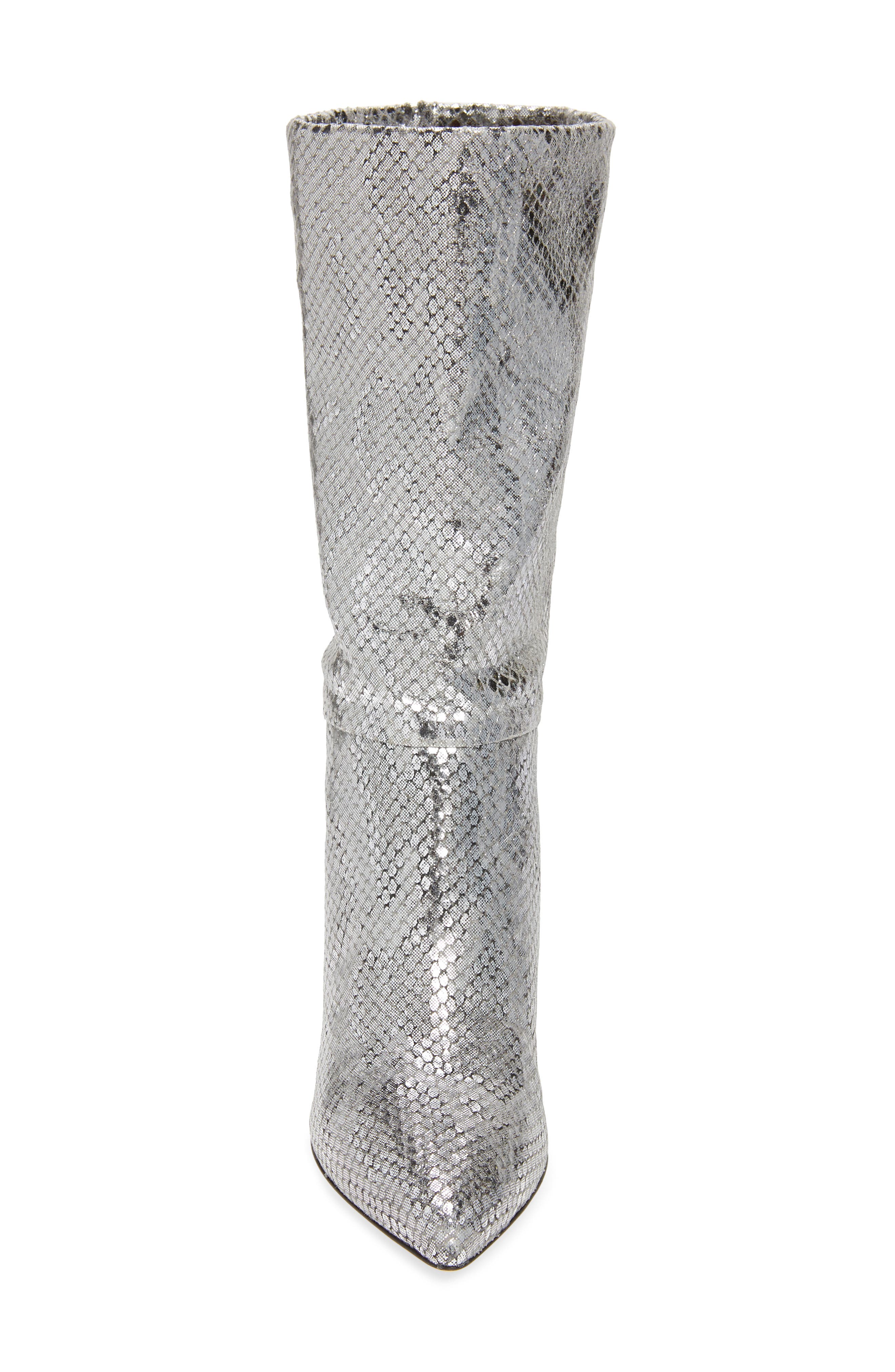 Slouchy Pointed Toe Boot, Alternate, color, GUNMETAL