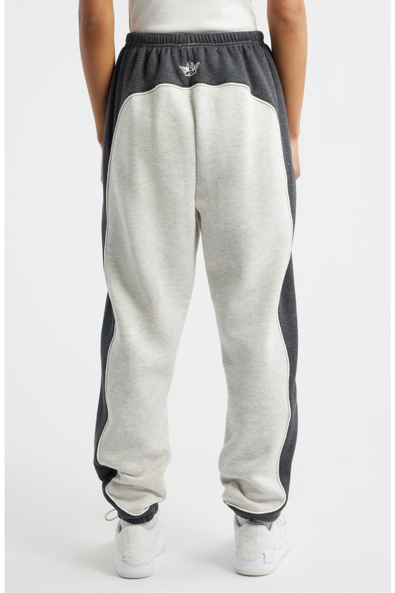 Heathered Panel Sweatpants, Alternate, color, GREY MULTI