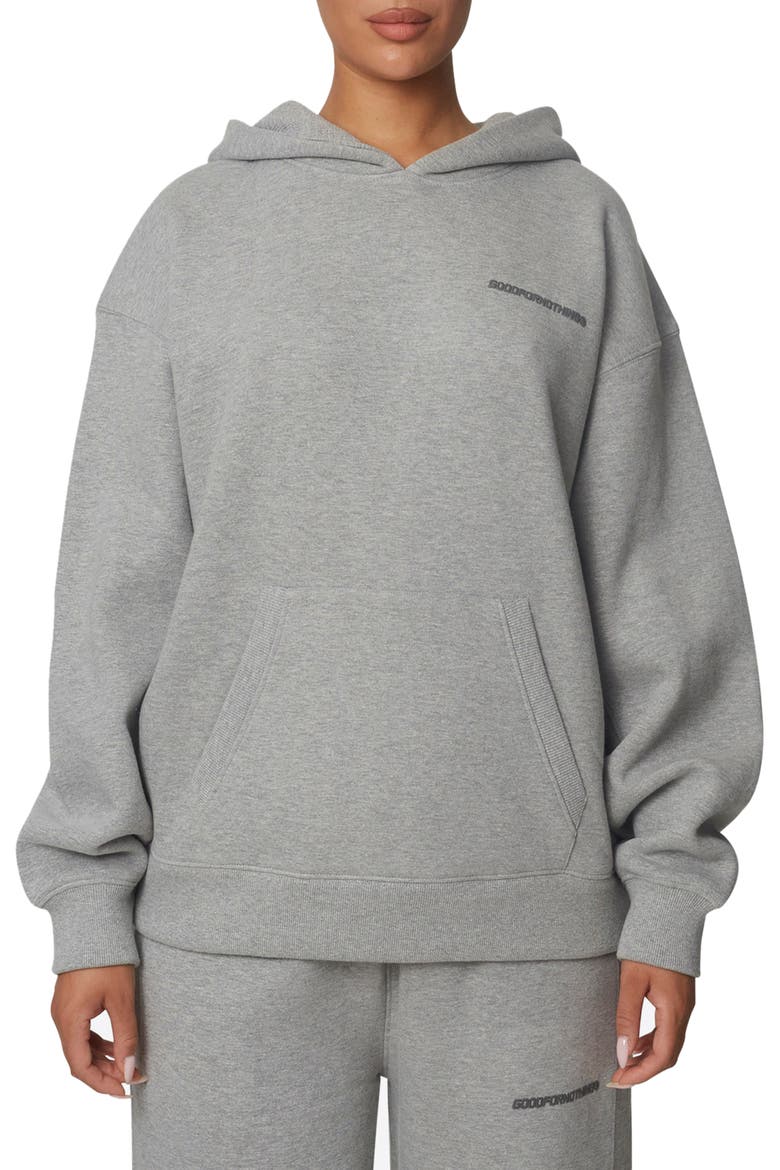 Essentials Pullover Hoodie, Main, color, Dark Grey Marl
