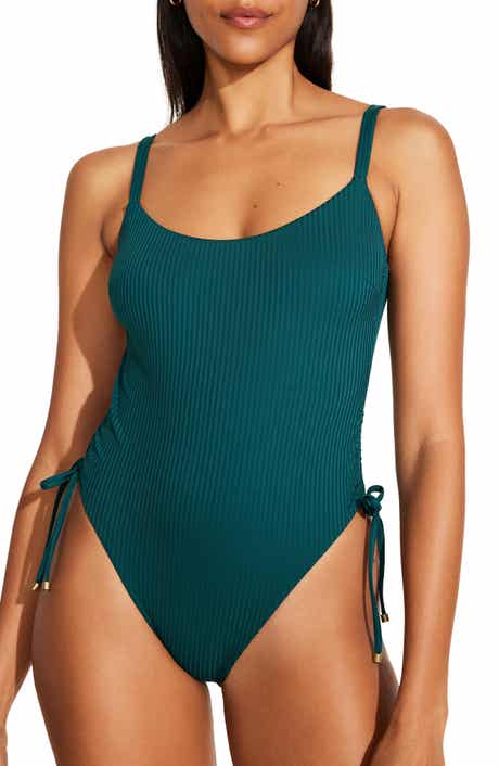 Vitamin A® Gemma Drawstring Accent Rib One-Piece Swimsuit