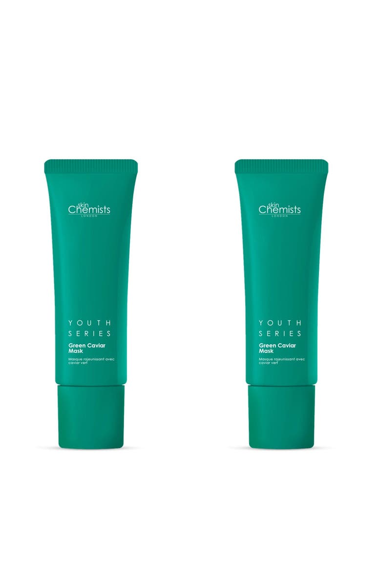 SKINCHEMISTS Youth Series Green Caviar Mask 50ml x 2 Duo Pack, Main, color, White