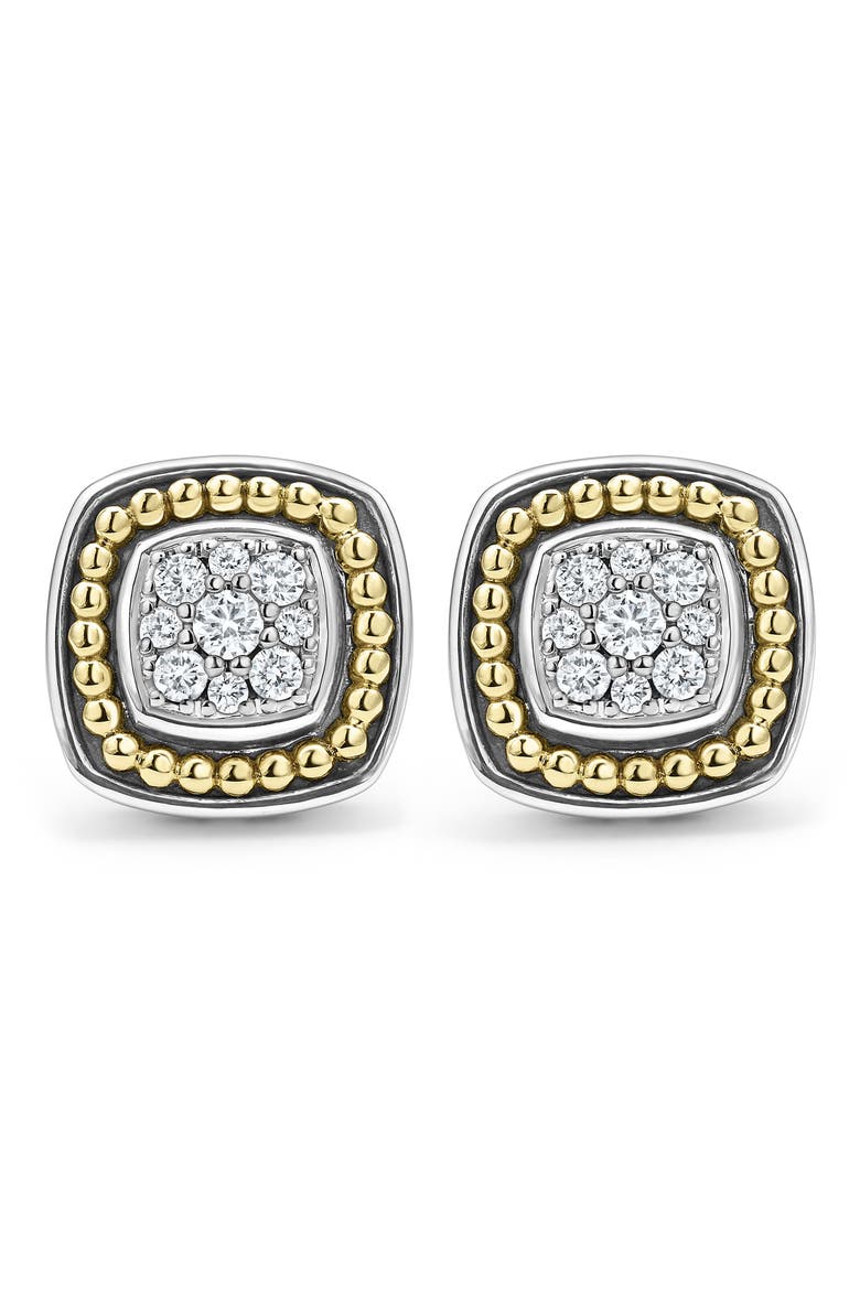 Rittenhouse Diamond Pavé Stud Earrings , Alternate, color, SILVER