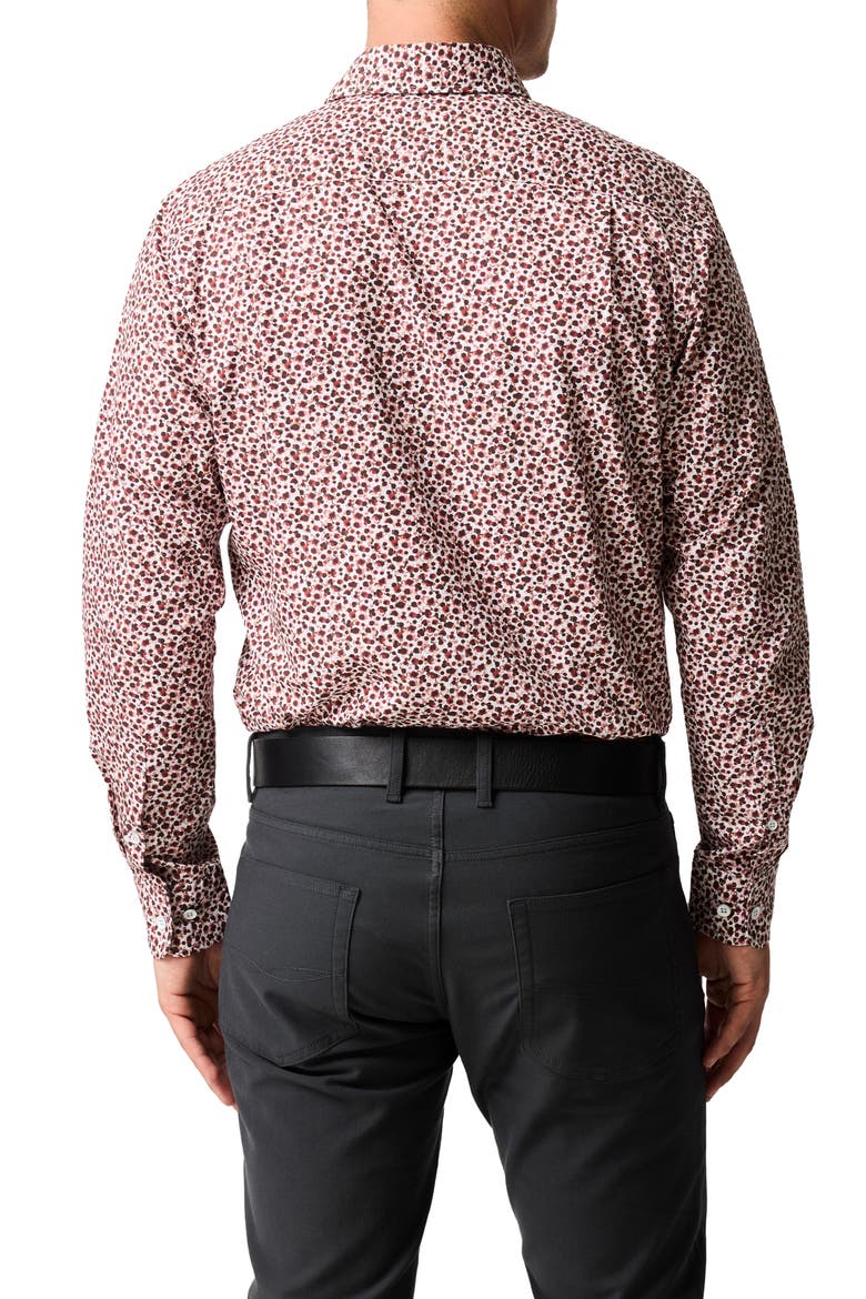 Greenstreet Sports Fit Cotton Button-Up Shirt, Alternate, color, GARNET
