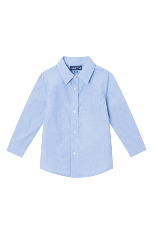 Andy & Evan Long Sleeve Button-up Shirt, Shawl Collar Cardigan & Pants In Blue