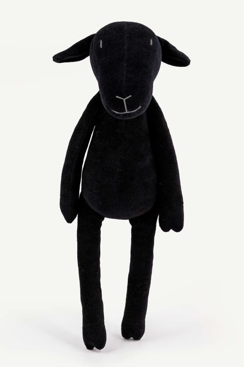 Maia the Sheep stuffed animal with pullover and jeans