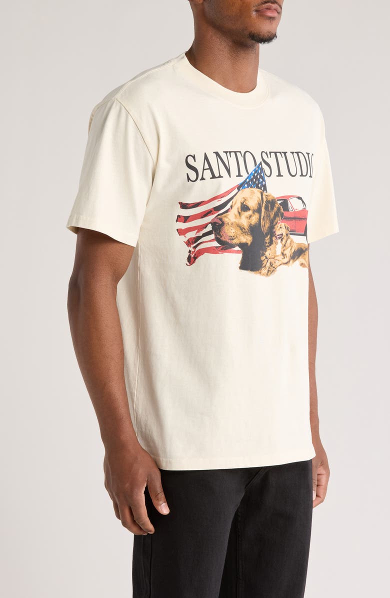 SANTO STUDIO Americana Cotton Graphic T-Shirt, Alternate, color, 