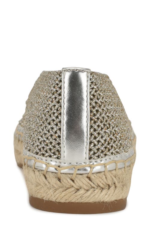 Shop Nine West Rorie Woven Espadrille In Silver