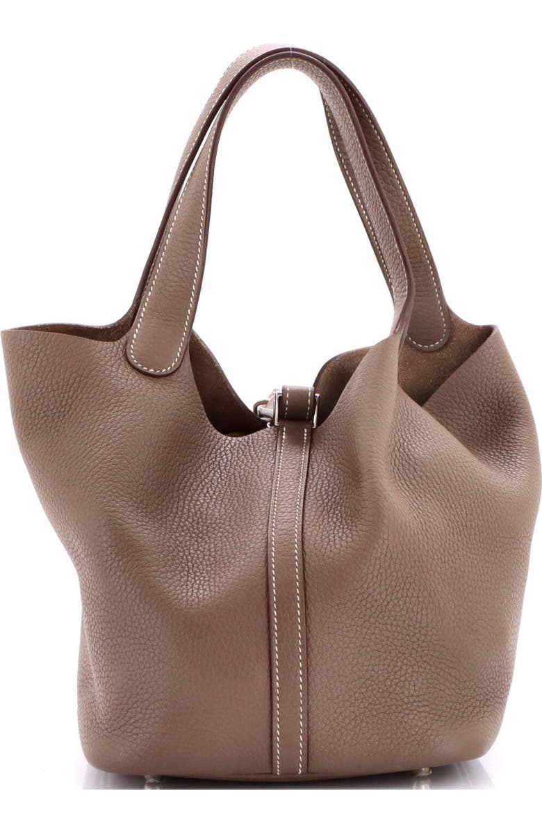 Pre-Owned Hermes Picotin Lock Bag Clemence MM, Alternate, color, Etoupe