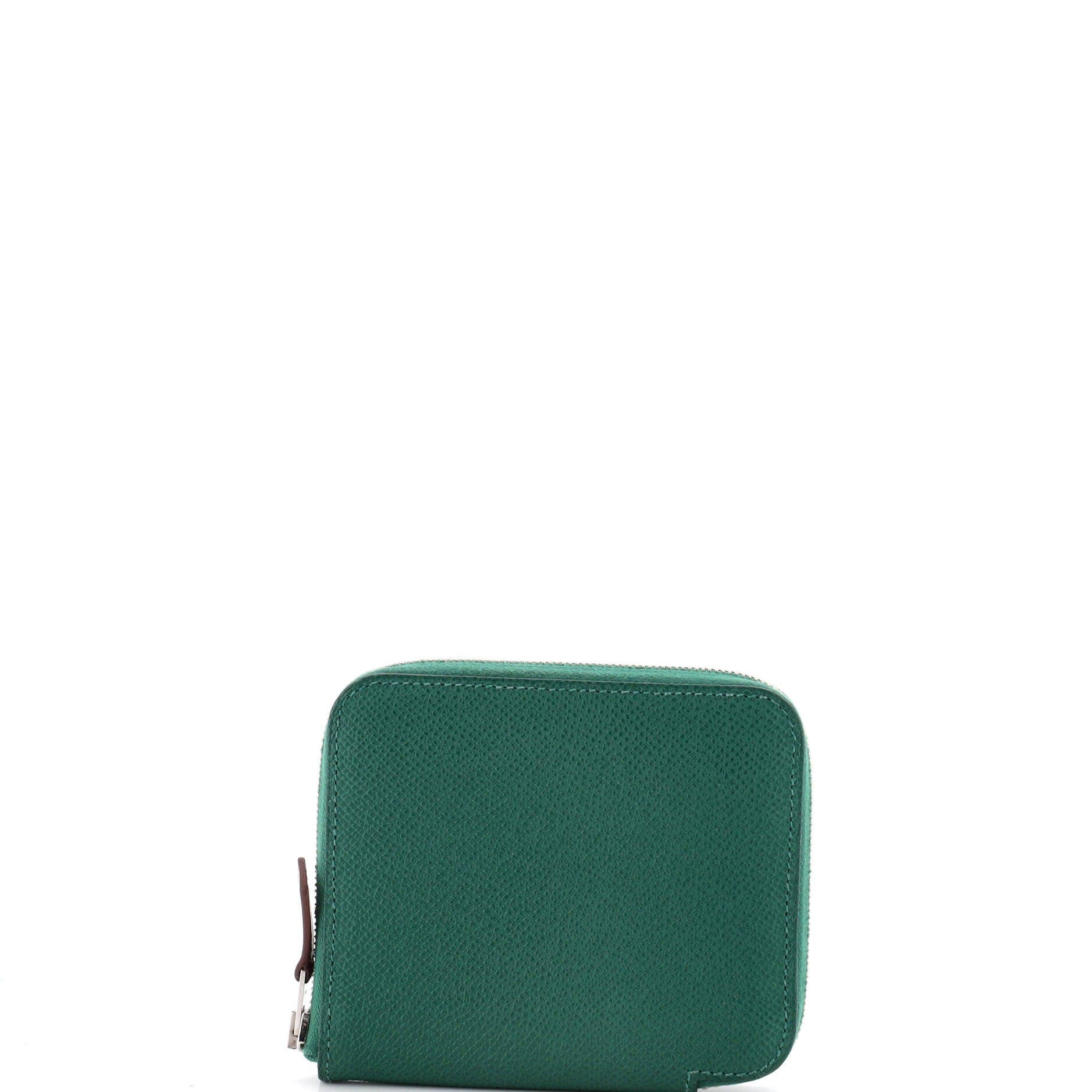 Azap Zip Around Wallet Silk'in Epsom Compact, Main, color, Green