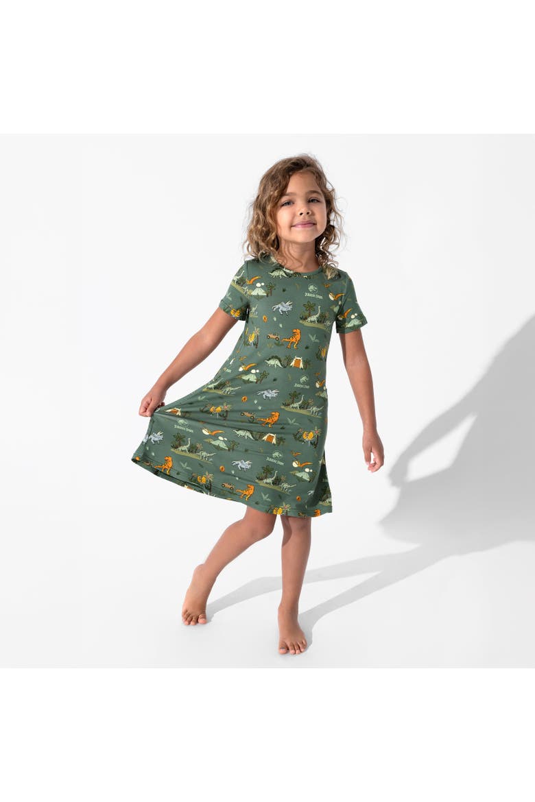 Kids' Jurassic Park Safari Short Sleeve Dress, Alternate, color, Jurassic Park: Safari