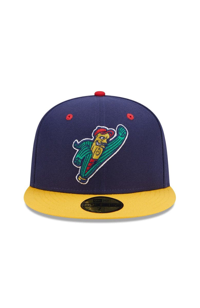 New Era Men's New Era Navy/Yellow Cedar Rapids Kernels Marvel x Minor League 59FIFTY Fitted Hat, Alternate, color, Navy
