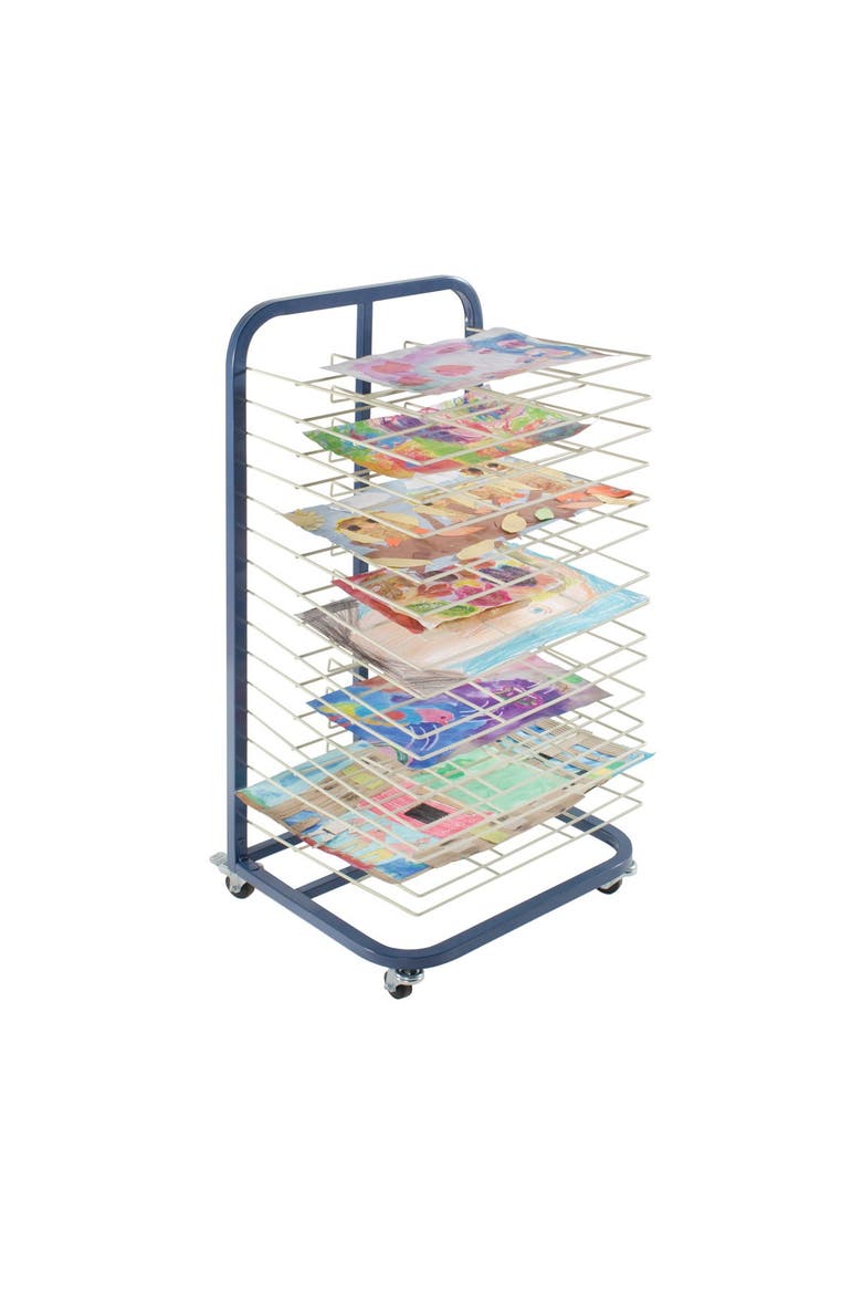 Mobile Floor Drying Rack, Alternate, color, Blue
