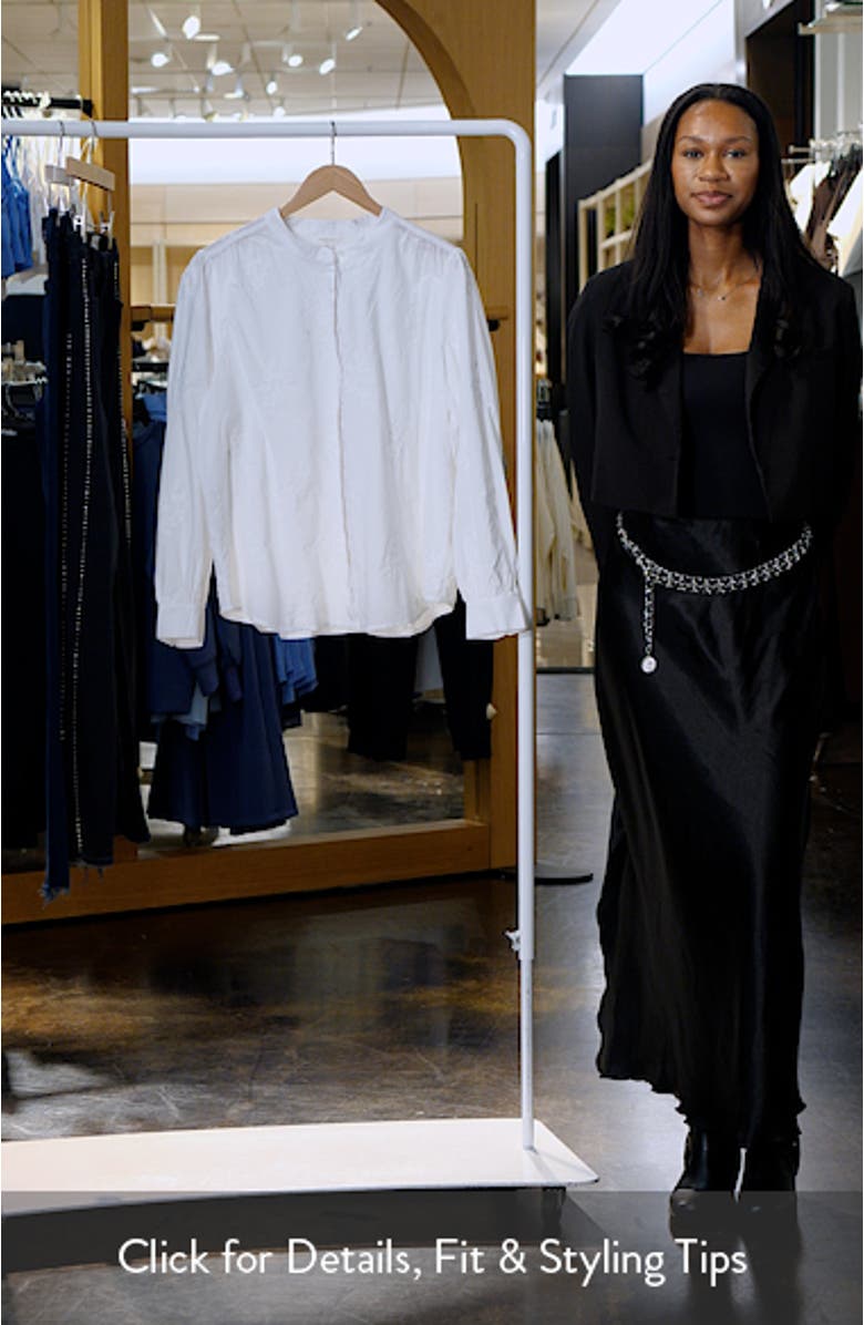 Embroidered Cotton Button-Up Shirt, sales video thumbnail