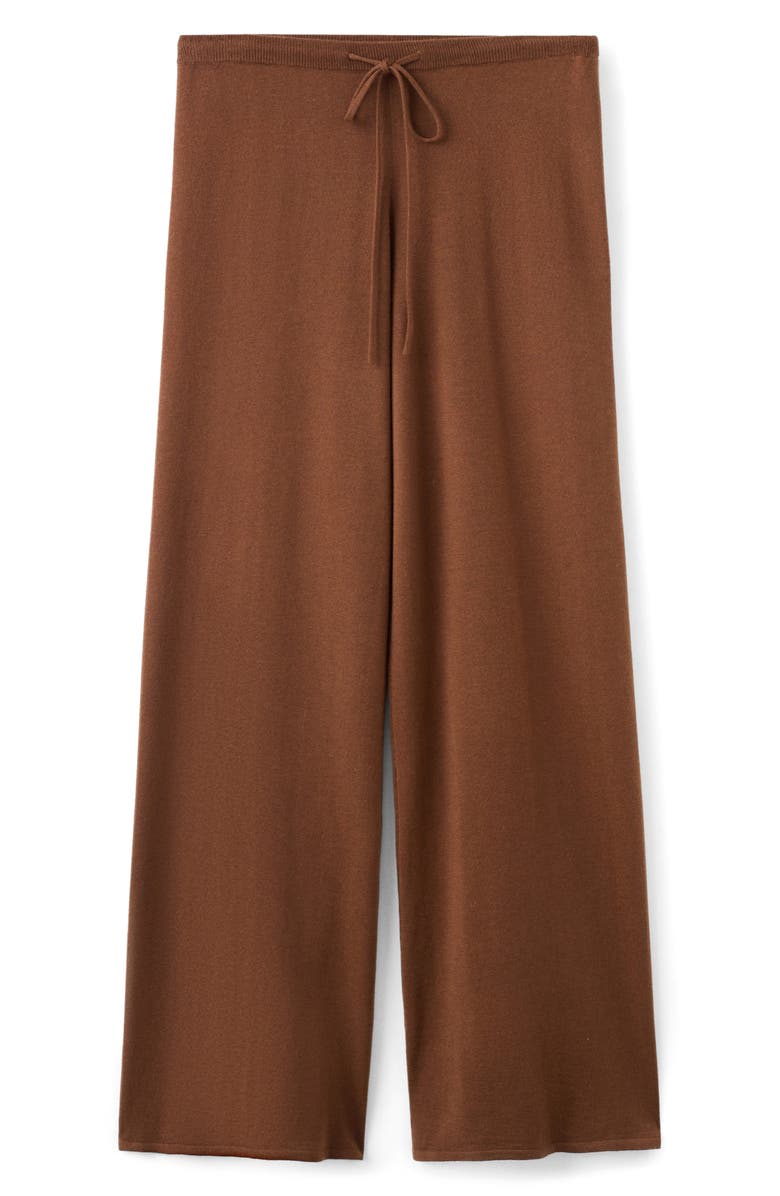 MANGO Kendrik Knit Drawstring Pants, Alternate, color, Caramel