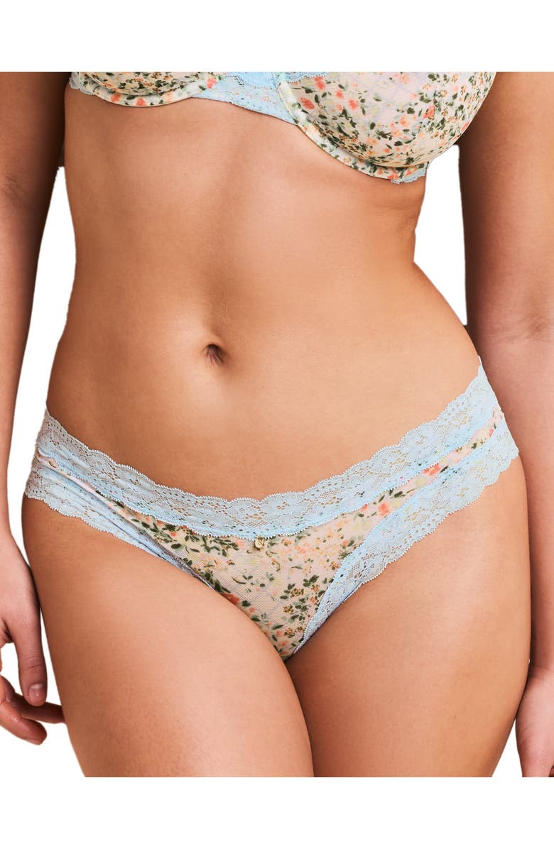 Adore Me Akari Bikini Panties, Main, color, Floral White