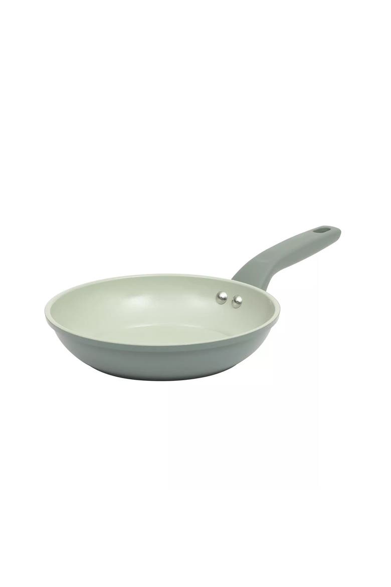8 Inch Nonstick Aluminum Frying Pan in Sage Green, Main, color, Green