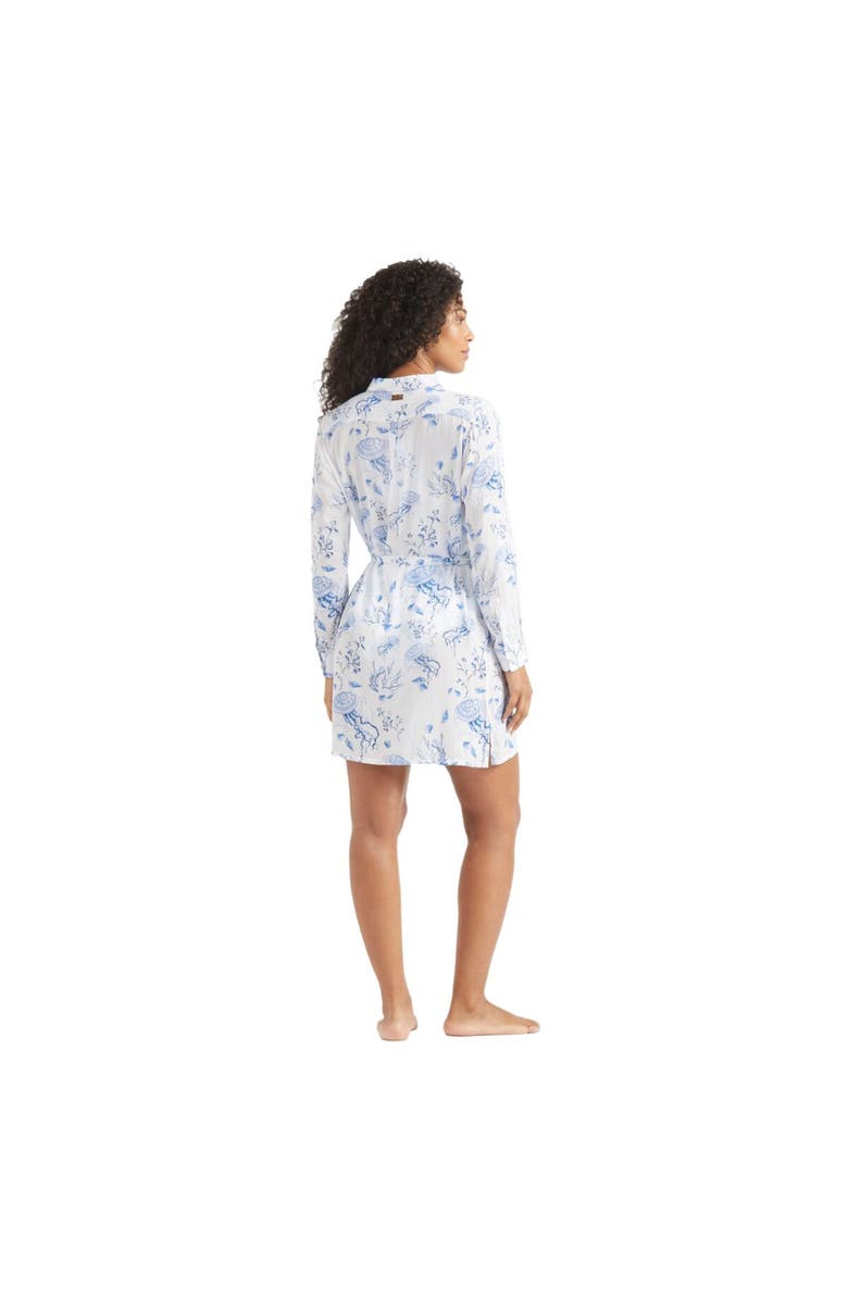 Vilebrequin Viscose Shirt Dress Medusa and Shells, Alternate, color,