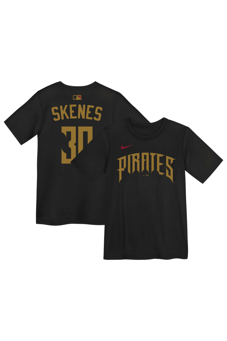 Preschool Nike Paul Skenes Black Pittsburgh Pirates 2026 City Connect Name & Number T-Shirt, Main, color, Black