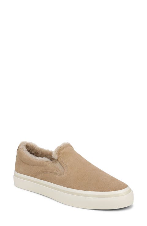 Blair Genuine Shearling Trim Slip-On Sneaker