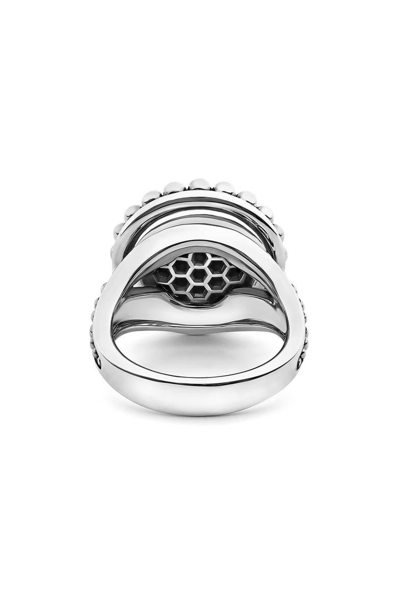 Maya Ceramic Ring, Alternate, color, SILVER/ BLUE