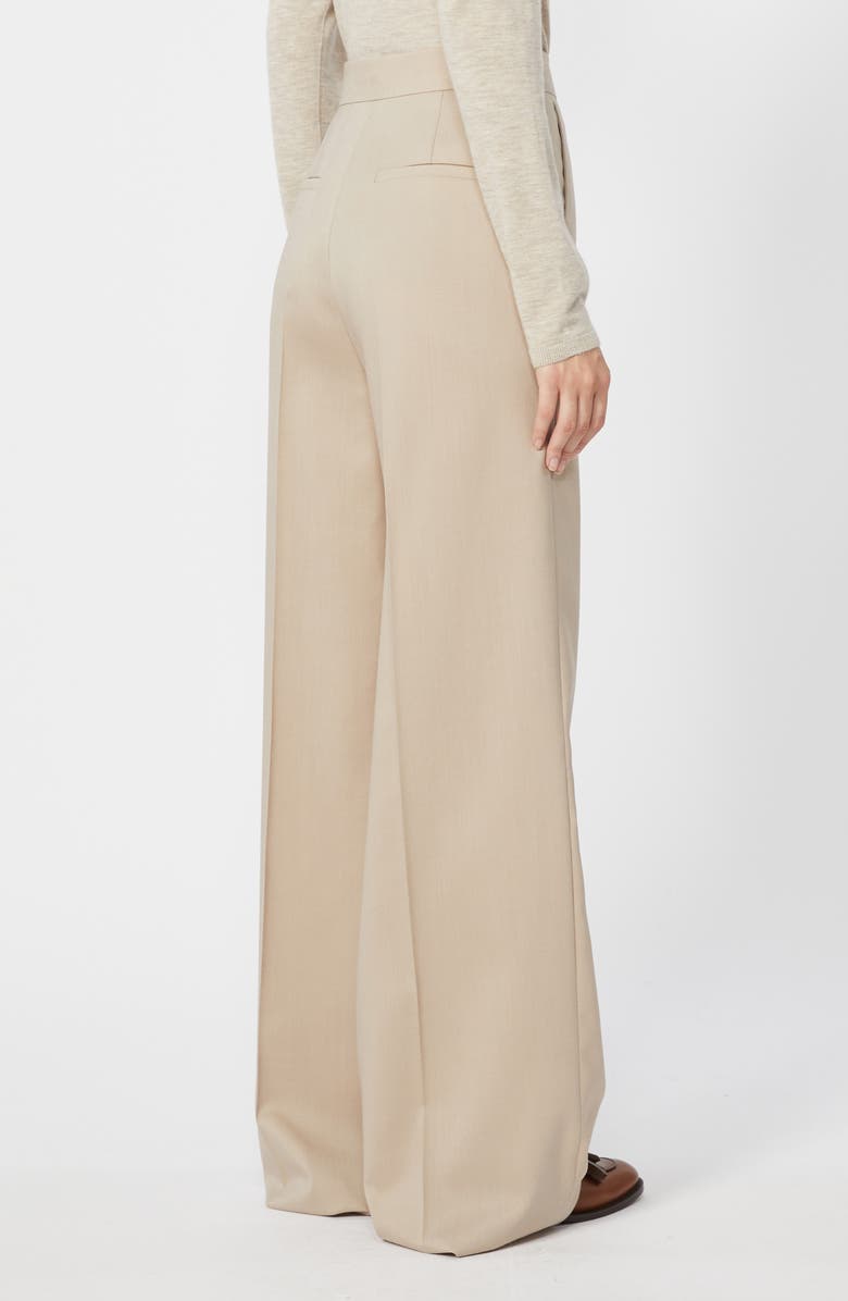 Max Mara Girone Wool, Mohair & Silk Wide Leg Pants, Alternate, color, Moss