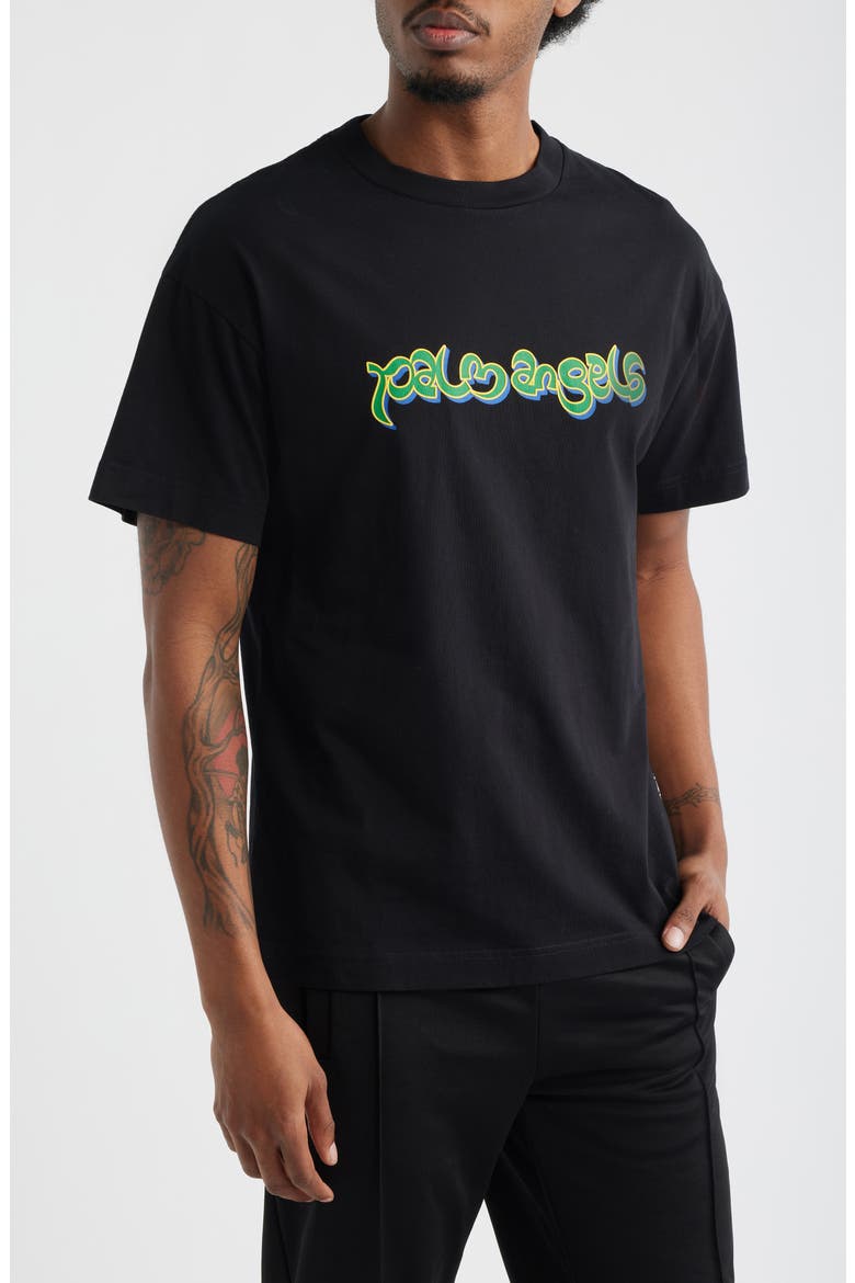 Thai Logo Cotton Graphic T-Shirt, Main, color, BLACK GREEN