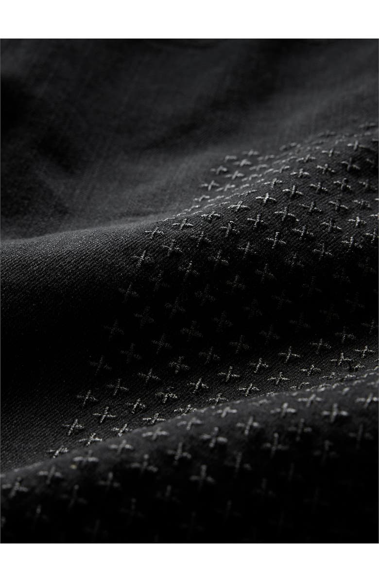 John Varvatos Luks Rip & Repair Skinny Jeans, Alternate, color, Black