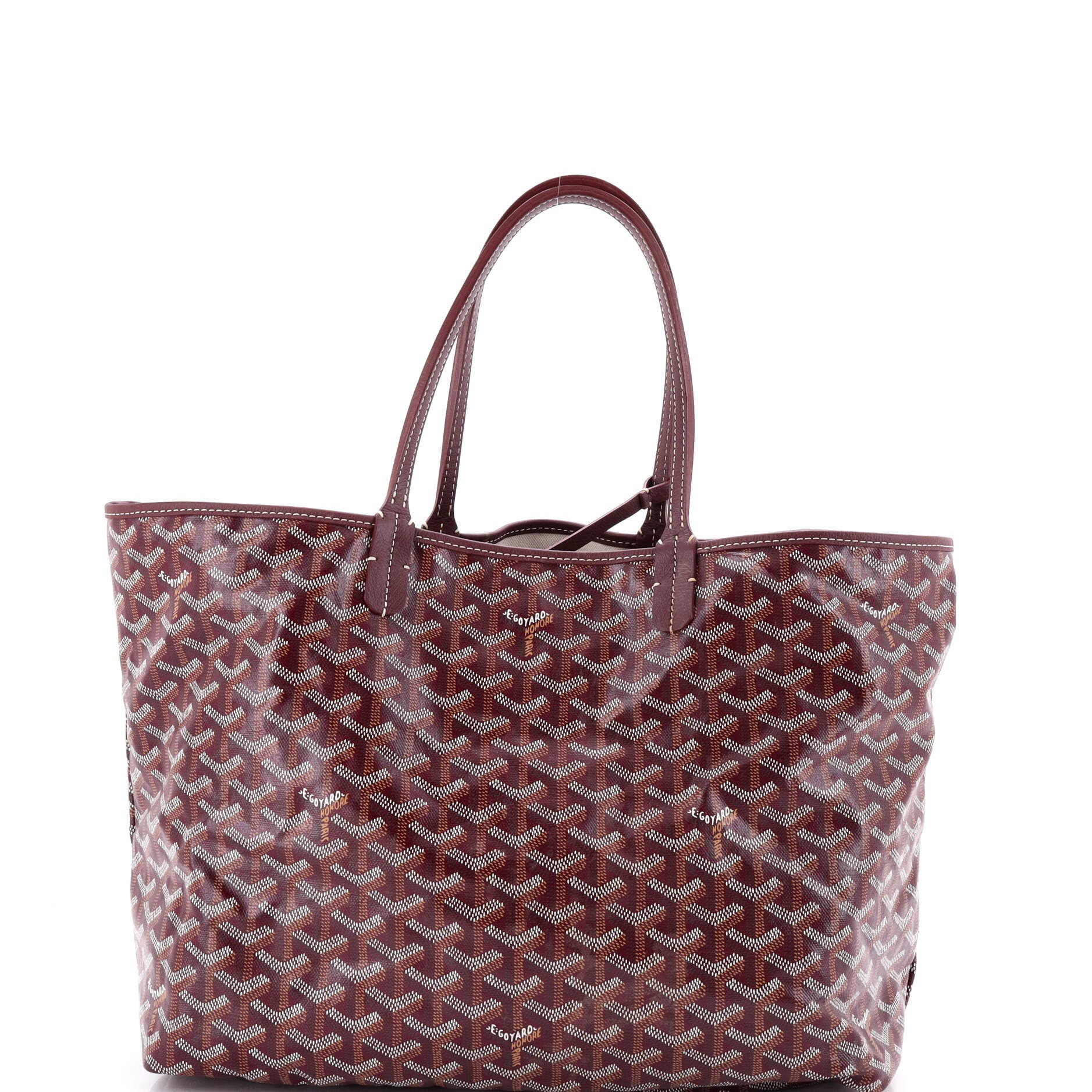 Pre-Owned Goyard Saint Louis Tote Coated Canvas PM, Main, color, Red