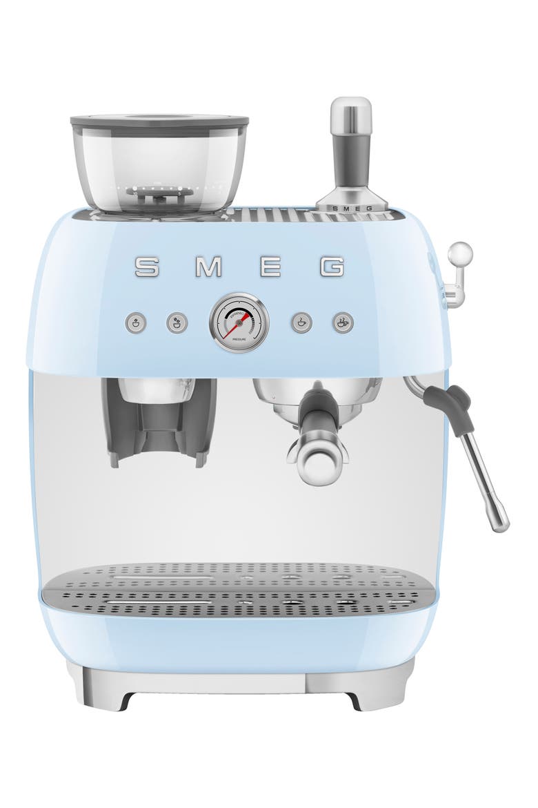 Espresso Machine with Coffee Grinder, Main, color, PASTEL BLUE