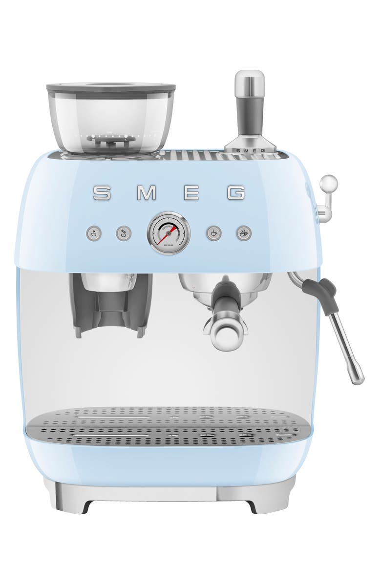smeg Espresso Machine with Coffee Grinder, Main, color, Pastel Blue