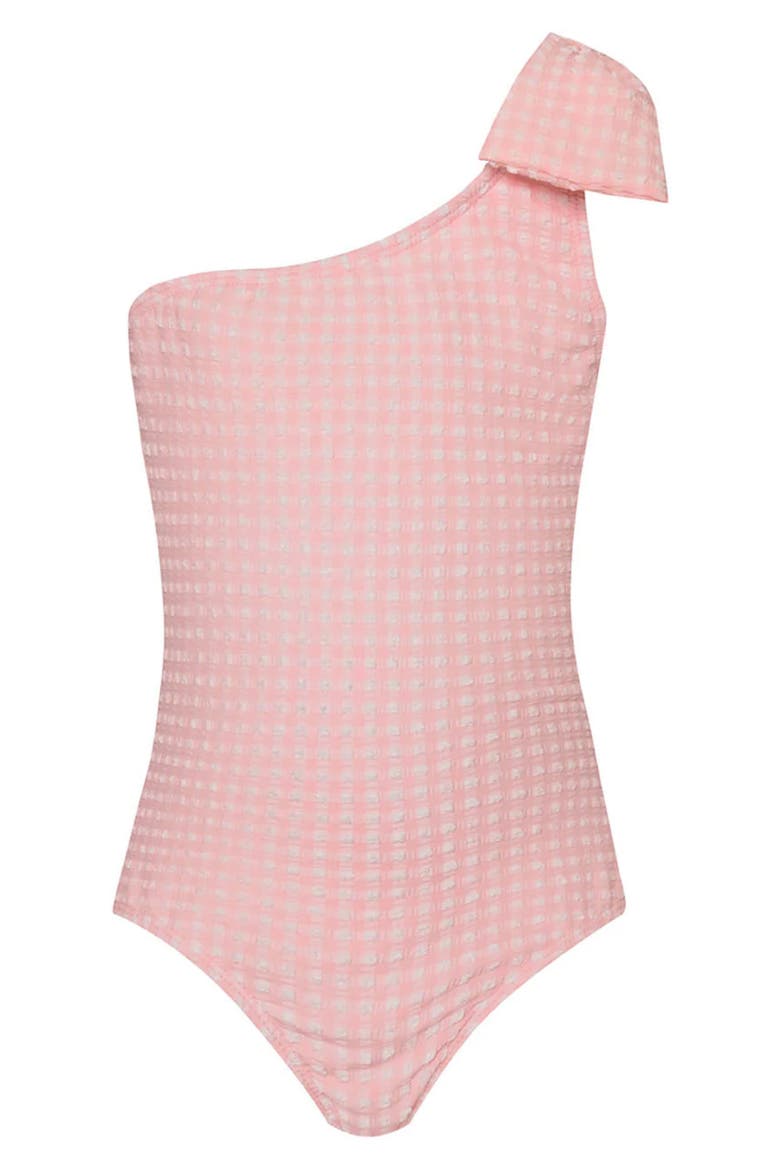 Kids' One-Shoulder One-Piece Swimsuit, Main, color, BALLET