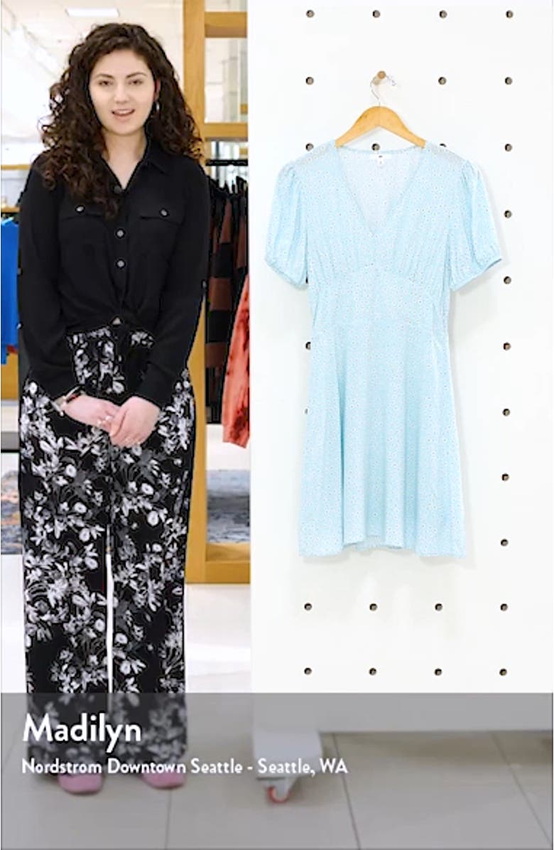 Floral Deep-V Minidress, sales video thumbnail