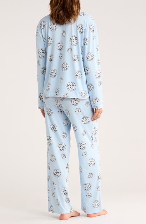 Honeydew Quiet Night Long Sleeve Button-up Top & Pants Pajamas In Blue