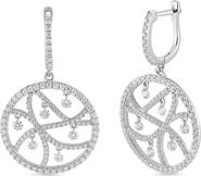Bony Levy 18K Gold Liora Natural Dancing Diamond Circle Drop Earrings (Online Trunk Show)