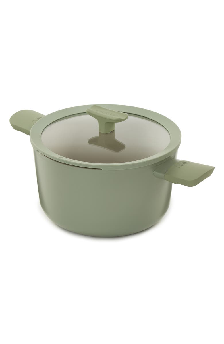 BergHOFF Leo Balance 4.6-Quart Nonstick Covered Stockpot, Main, color, Sage