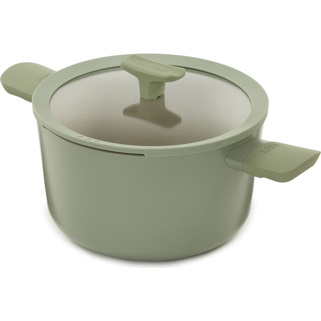 Berghoff Leo Balance 4.6-quart Nonstick Covered Stockpot In Sage