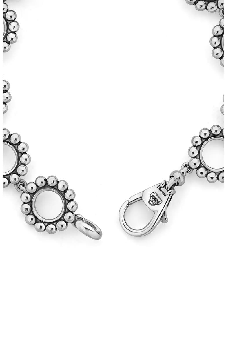 Maya Circle Link Bracelet, Alternate, color, SILVER/ ONYX